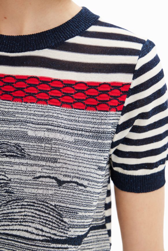 Desigual Women Knit sailor T-shirt Clothing PFVZ0B1001