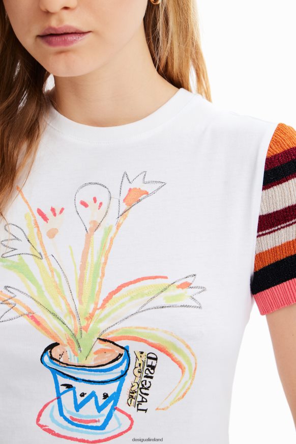 Desigual Women Knit striped T-shirt Clothing PFVZ0B389