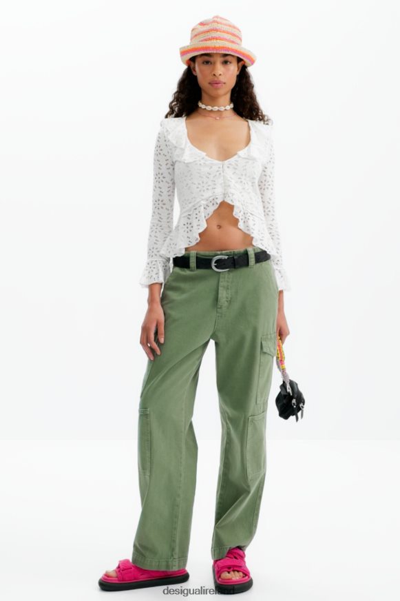 Desigual Women Long-sleeve ruffle blouse Clothing PFVZ0B372