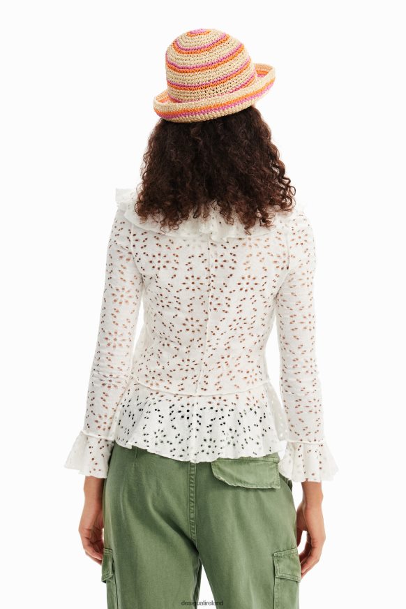 Desigual Women Long-sleeve ruffle blouse Clothing PFVZ0B372