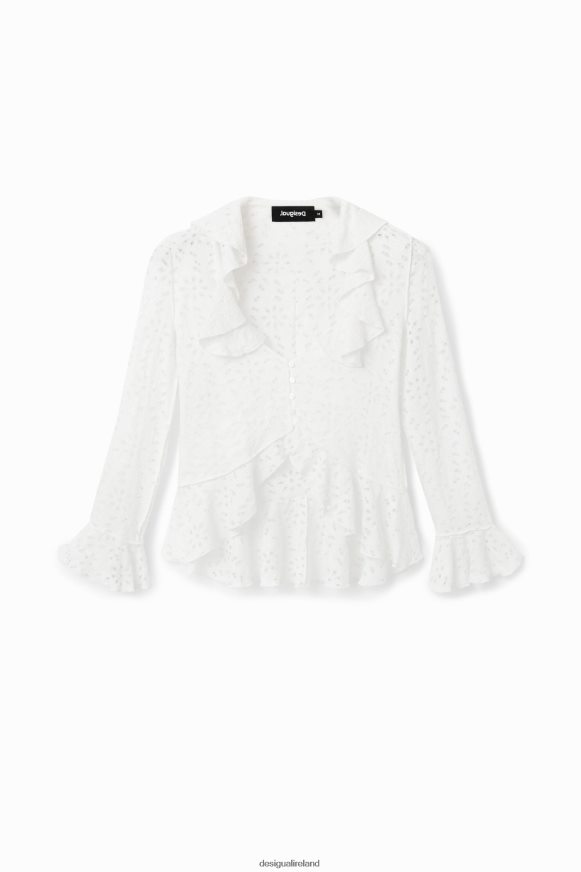 Desigual Women Long-sleeve ruffle blouse Clothing PFVZ0B372