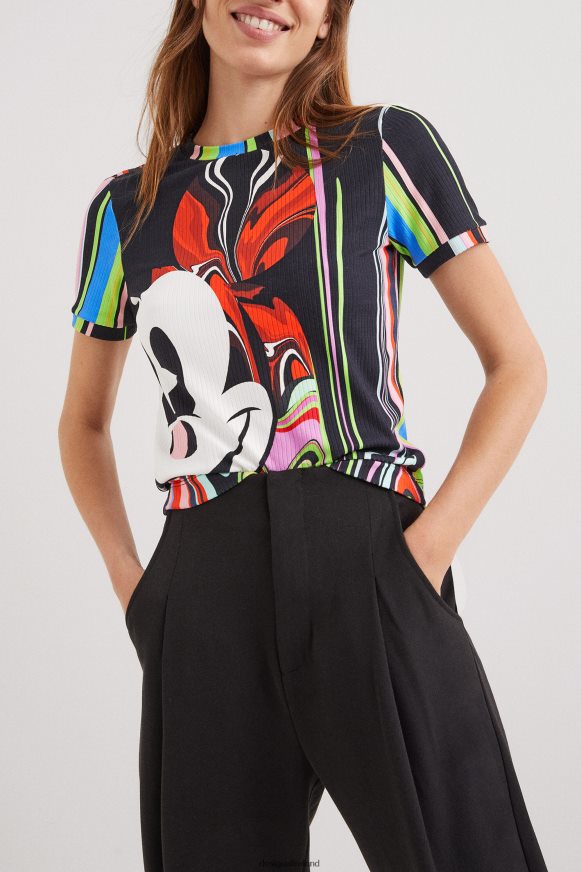 Desigual Women M. Christian Lacroix Mickey Mouse T-shirt Clothing PFVZ0B1070