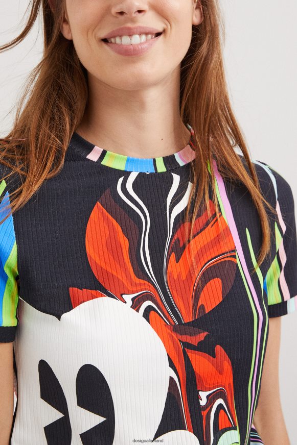 Desigual Women M. Christian Lacroix Mickey Mouse T-shirt Clothing PFVZ0B1070