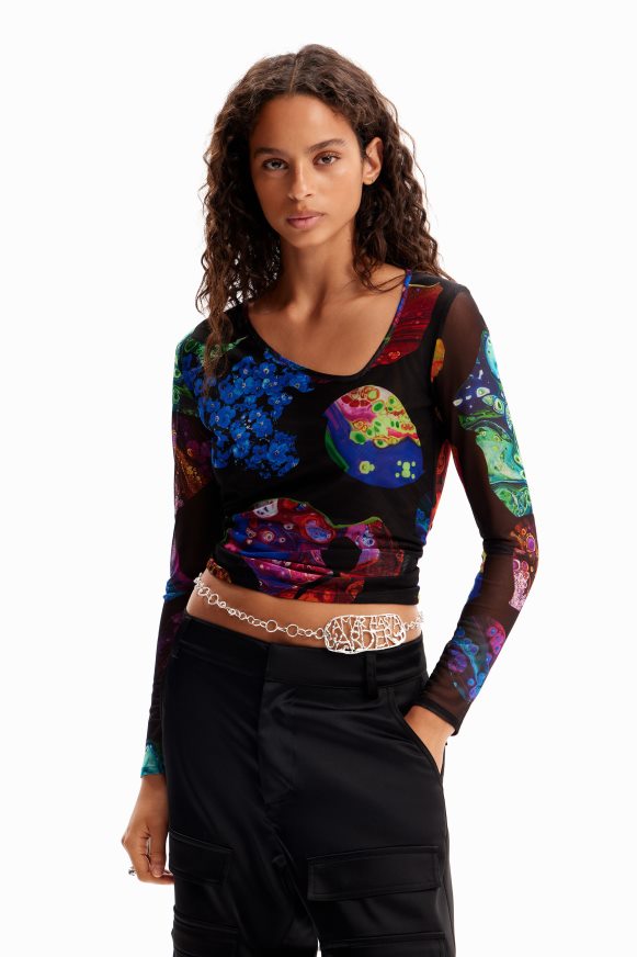 Desigual Women M. Christian Lacroix mineral tulle T-shirt Clothing PFVZ0B221