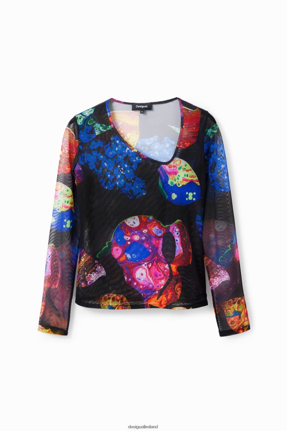 Desigual Women M. Christian Lacroix mineral tulle T-shirt Clothing PFVZ0B221