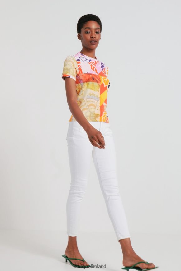 Desigual Women M. Christian Lacroix ribbed T-shirt Clothing PFVZ0B1029