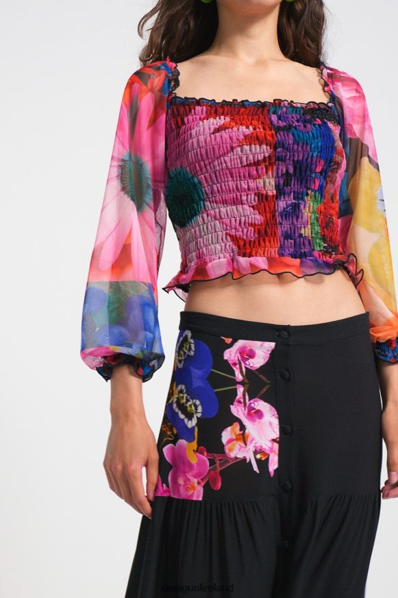 Desigual Women M. Christian Lacroix tulle T-shirt Clothing PFVZ0B1104