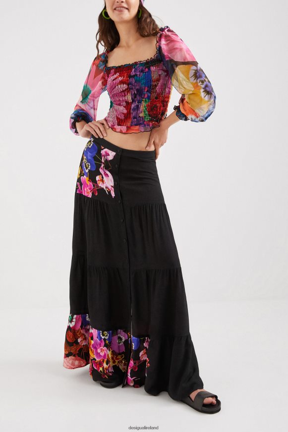 Desigual Women M. Christian Lacroix tulle T-shirt Clothing PFVZ0B1104