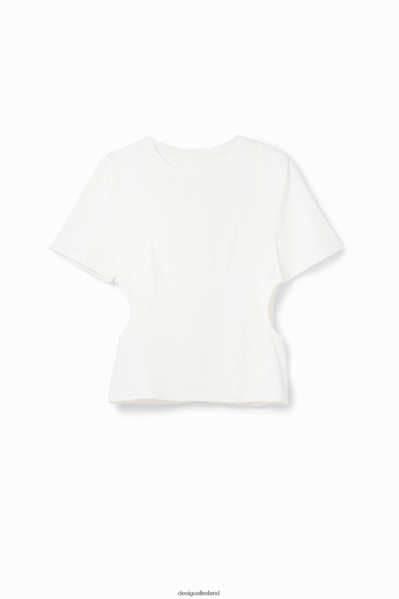 Desigual Women Maitrepierre cut-out T-shirt Clothing PFVZ0B413