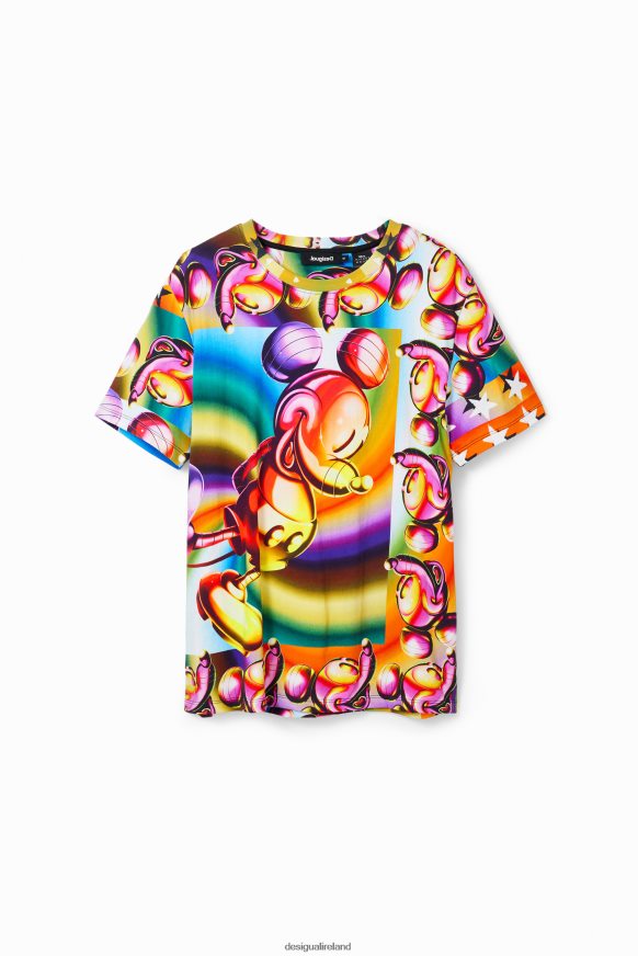 Desigual Women Multicolour oversize Mickey Mouse T-shirt Clothing PFVZ0B14