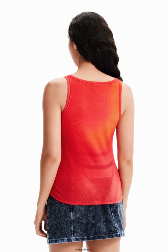 Desigual Women Nathy Peluso face vest top Clothing PFVZ0B948