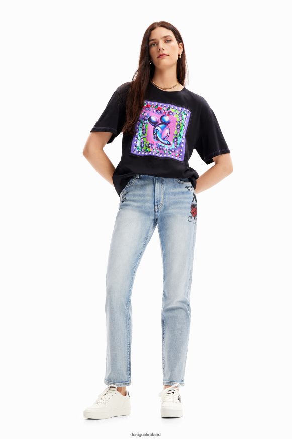 Desigual Women Oversize Mickey Mouse T-shirt Clothing PFVZ0B79