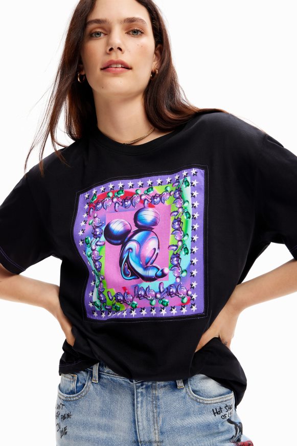 Desigual Women Oversize Mickey Mouse T-shirt Clothing PFVZ0B79