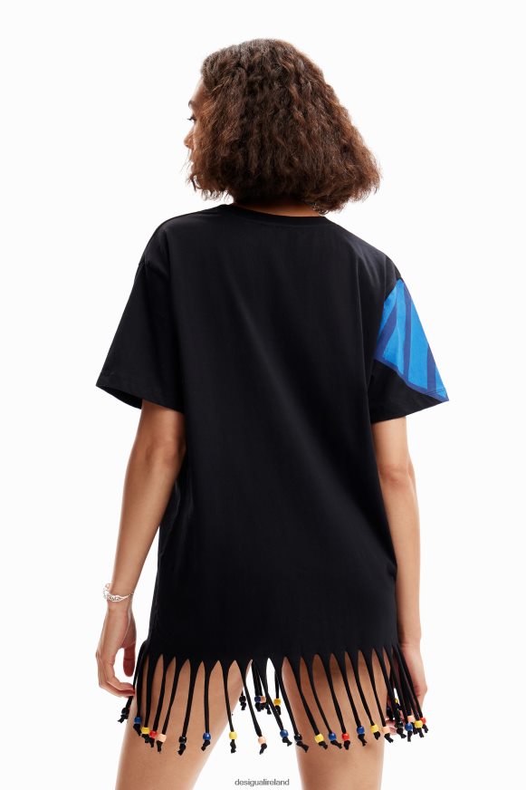 Desigual Women Oversize beaded tropical T-shirt Clothing PFVZ0B908