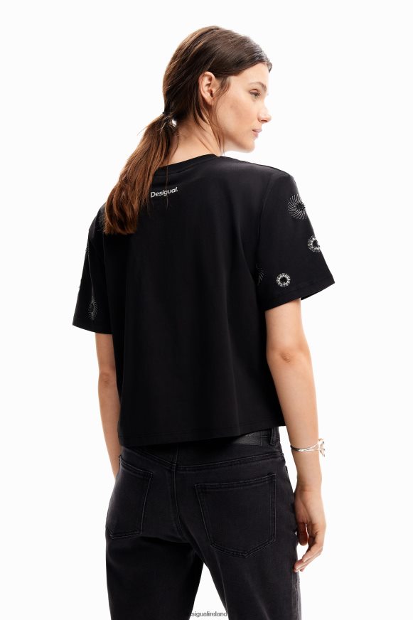 Desigual Women Oversize embroidered T-shirt Clothing PFVZ0B99