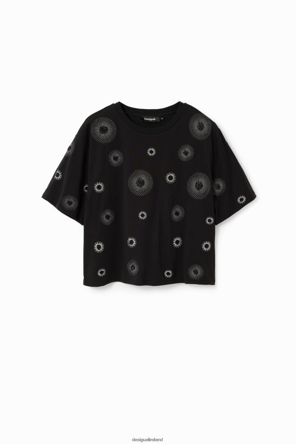 Desigual Women Oversize embroidered T-shirt Clothing PFVZ0B99