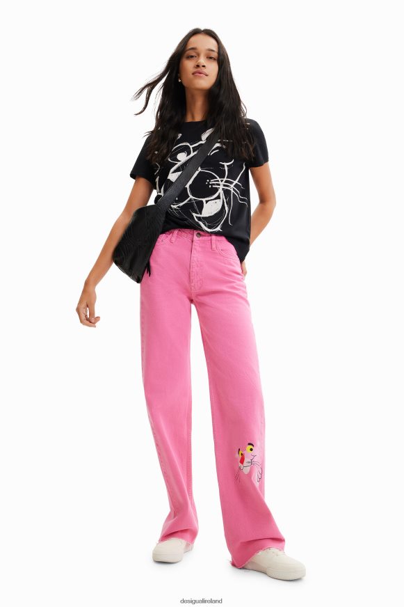 Desigual Women Pink Panther contrast T-shirt Clothing PFVZ0B935