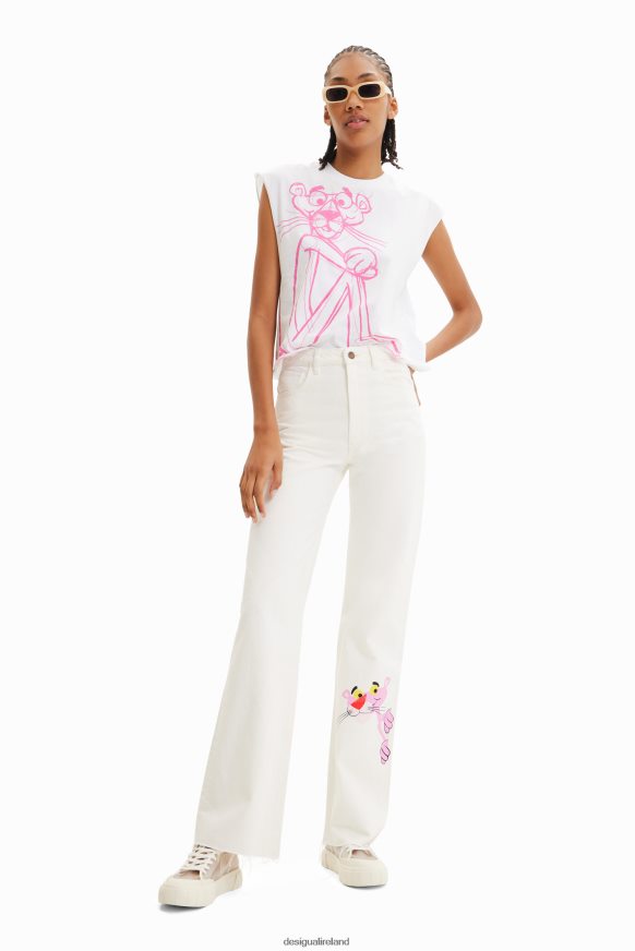 Desigual Women Pink Panther sleeveless T-shirt Clothing PFVZ0B852
