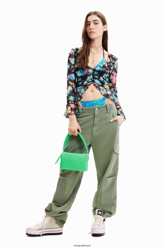 Desigual Women Ruffled floral T-shirt Clothing PFVZ0B608