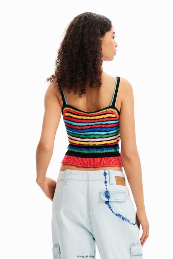 Desigual Women Short crochet strappy top Clothing PFVZ0B970
