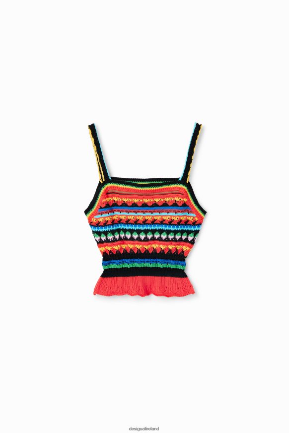 Desigual Women Short crochet strappy top Clothing PFVZ0B970