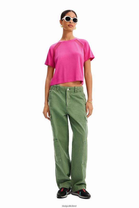Desigual Women Short mesh sport T-shirt Clothing PFVZ0B664