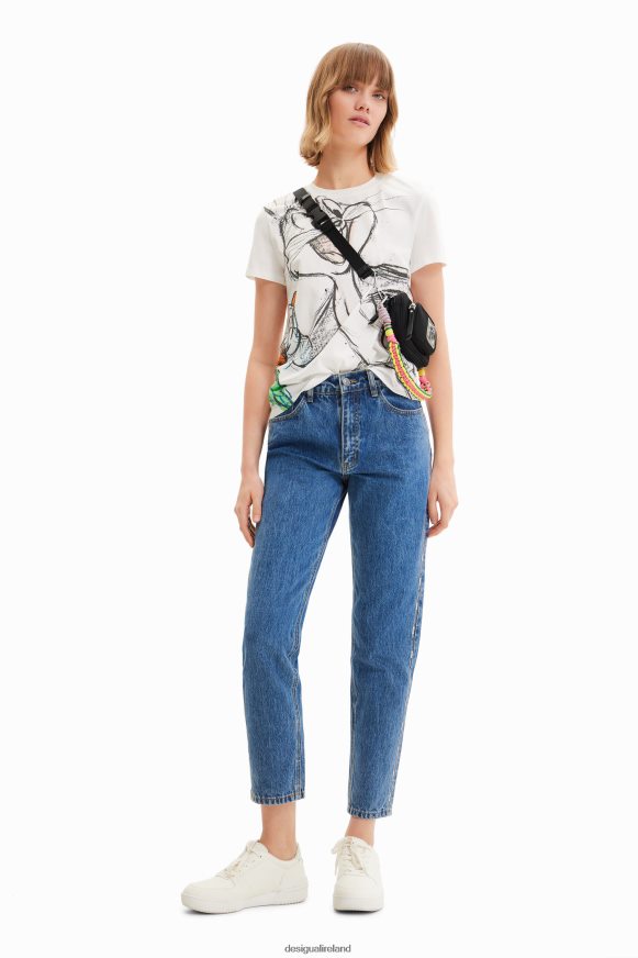 Desigual Women Short-sleeve Bugs Bunny T-shirt Clothing PFVZ0B885