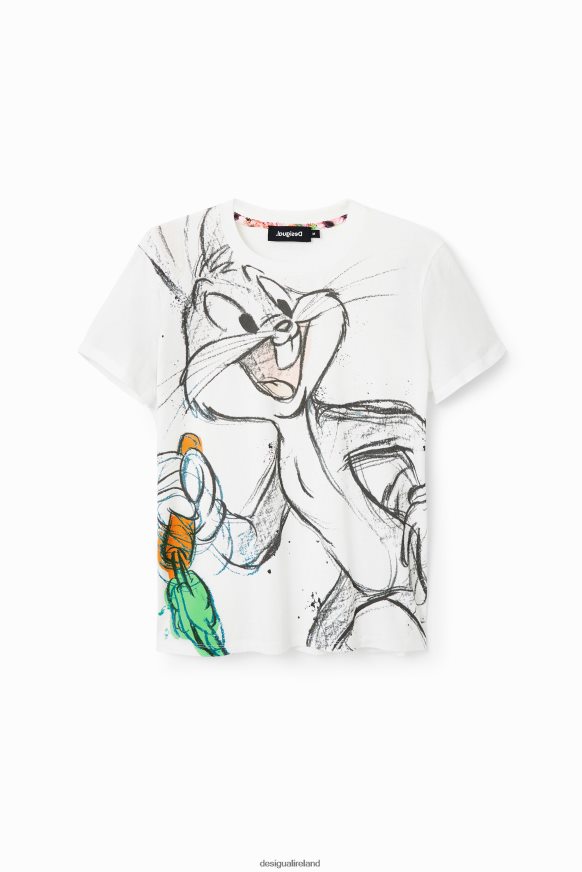 Desigual Women Short-sleeve Bugs Bunny T-shirt Clothing PFVZ0B885