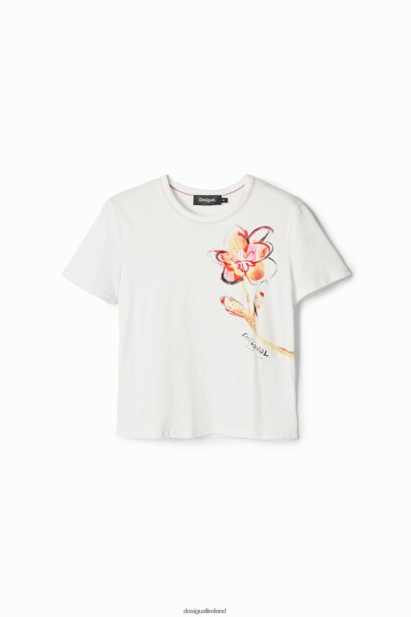 Desigual Women Short-sleeve flower T-shirt Clothing PFVZ0B1168