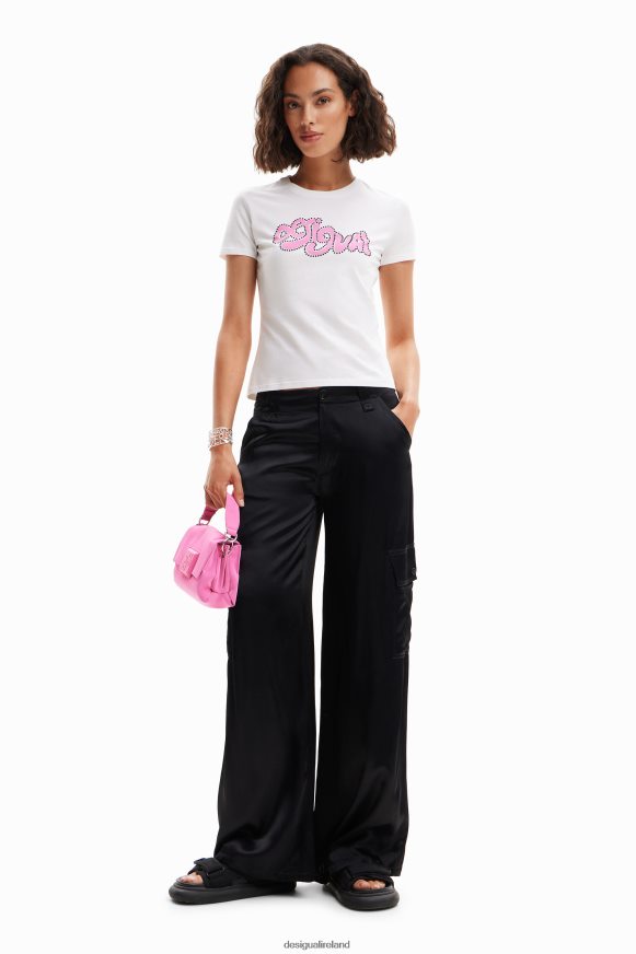 Desigual Women Short-sleeve rhinestone T-shirt Clothing PFVZ0B803