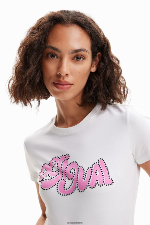 Desigual Women Short-sleeve rhinestone T-shirt Clothing PFVZ0B803