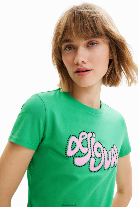 Desigual Women Short-sleeve rhinestone T-shirt Clothing PFVZ0B808