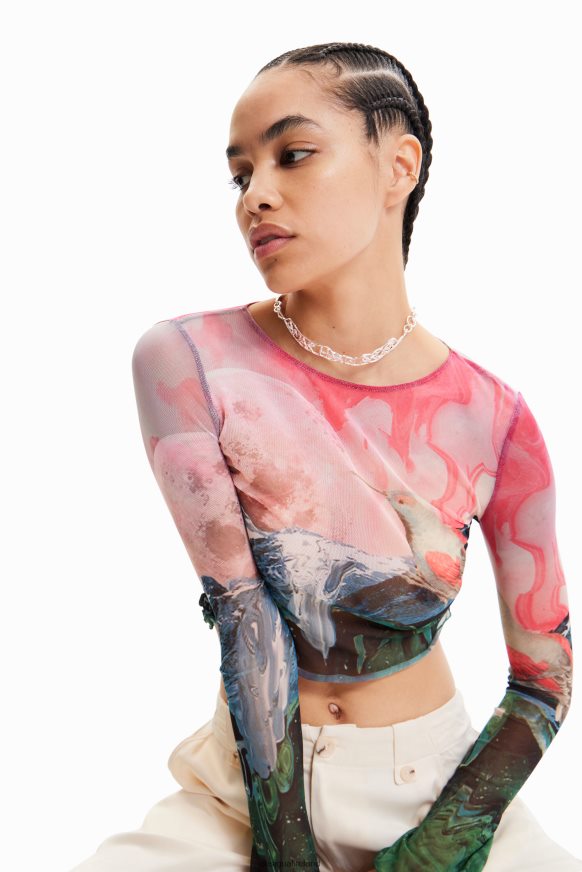 Desigual Women Short slim fantasy T-shirt Clothing PFVZ0B528