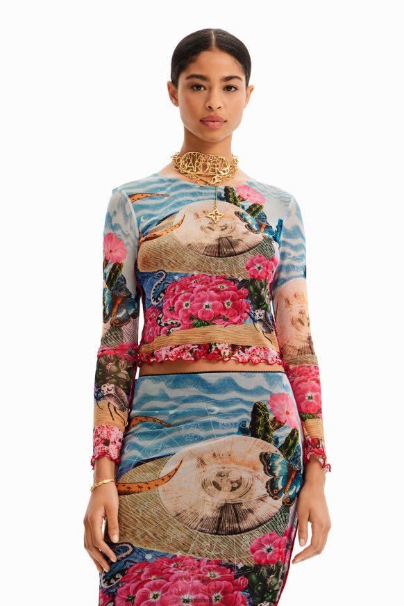 Desigual Women Short slim fantasy T-shirt Clothing PFVZ0B847