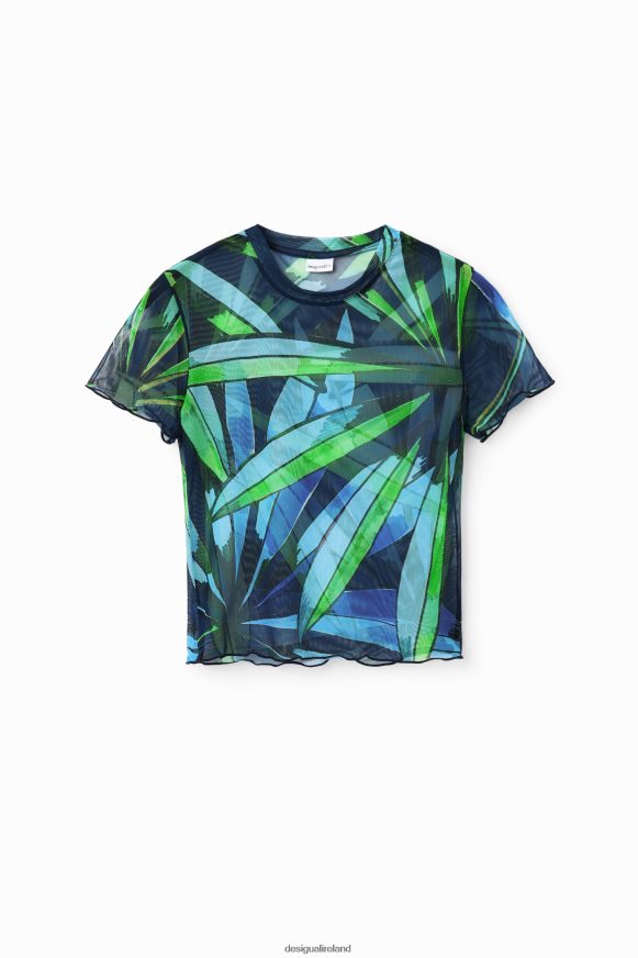 Desigual Women Short tropical tulle T-shirt Clothing PFVZ0B489