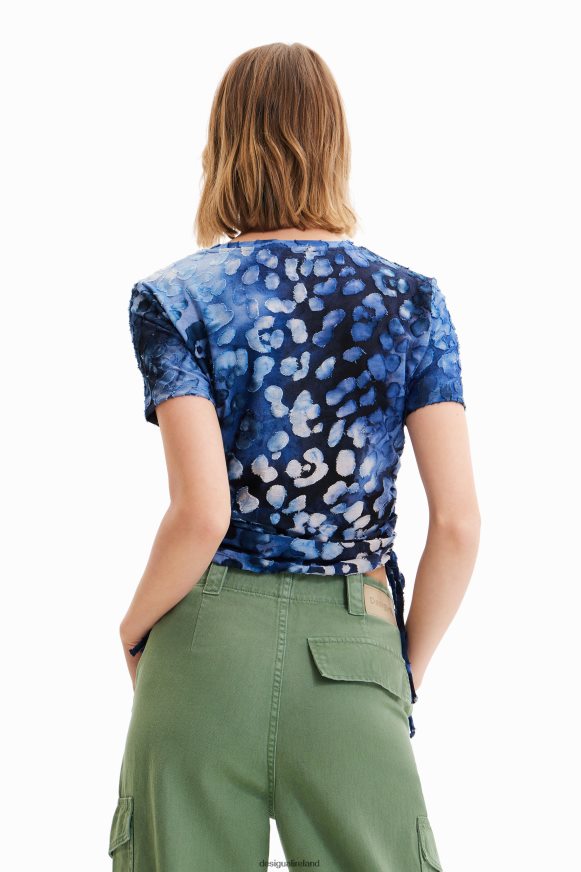 Desigual Women Slim animal print gathered T-shirt Clothing PFVZ0B509