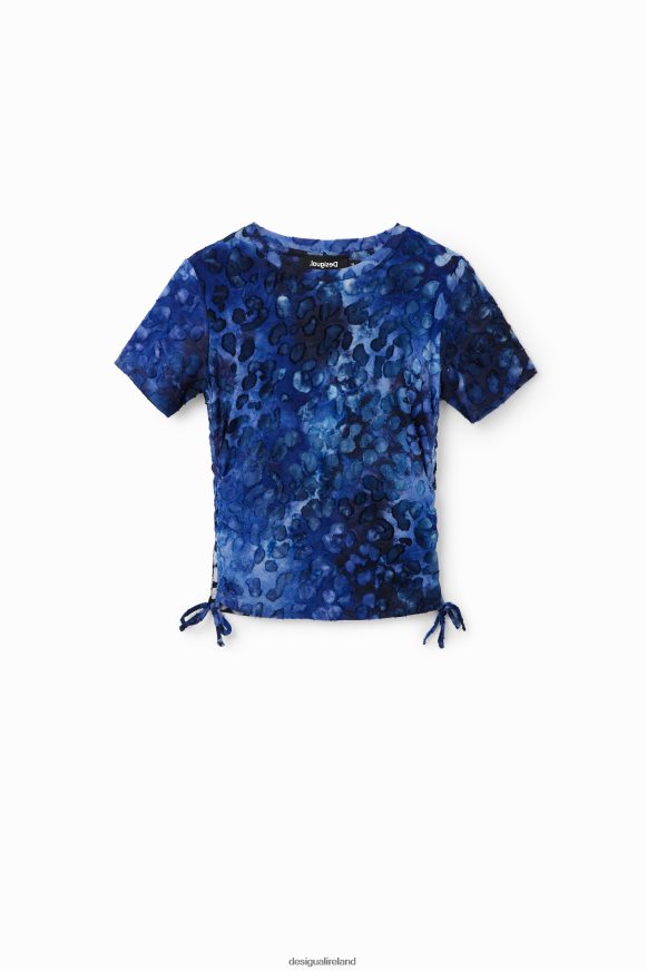 Desigual Women Slim animal print gathered T-shirt Clothing PFVZ0B509