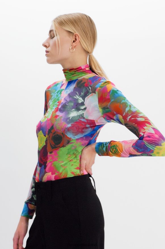 Desigual Women Slim floral T-shirt Clothing PFVZ0B284