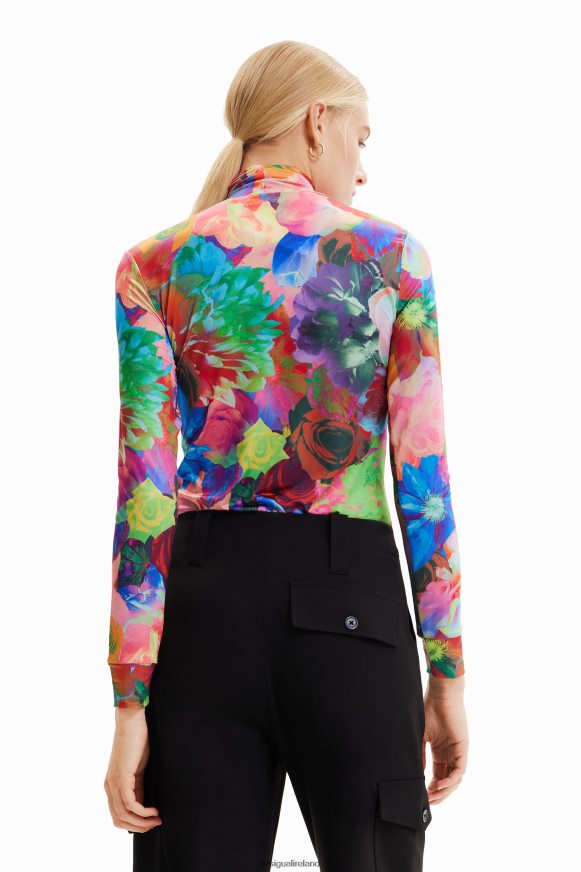 Desigual Women Slim floral T-shirt Clothing PFVZ0B284