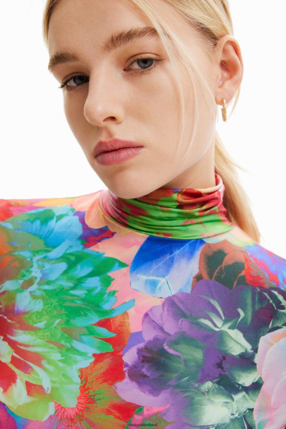 Desigual Women Slim floral T-shirt Clothing PFVZ0B284