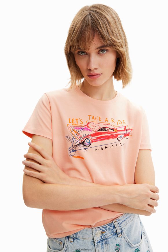 Desigual Women Slim illustration T-shirt Clothing PFVZ0B395