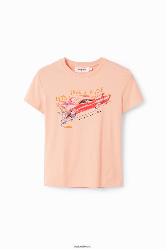 Desigual Women Slim illustration T-shirt Clothing PFVZ0B395
