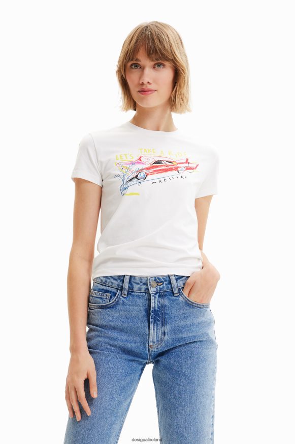 Desigual Women Slim illustration T-shirt Clothing PFVZ0B532
