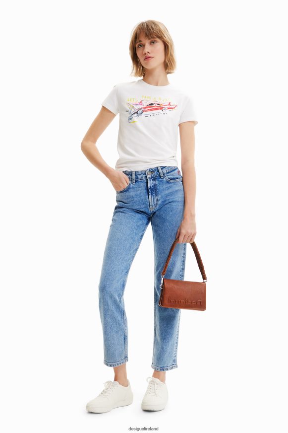 Desigual Women Slim illustration T-shirt Clothing PFVZ0B532