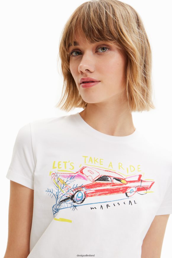 Desigual Women Slim illustration T-shirt Clothing PFVZ0B532