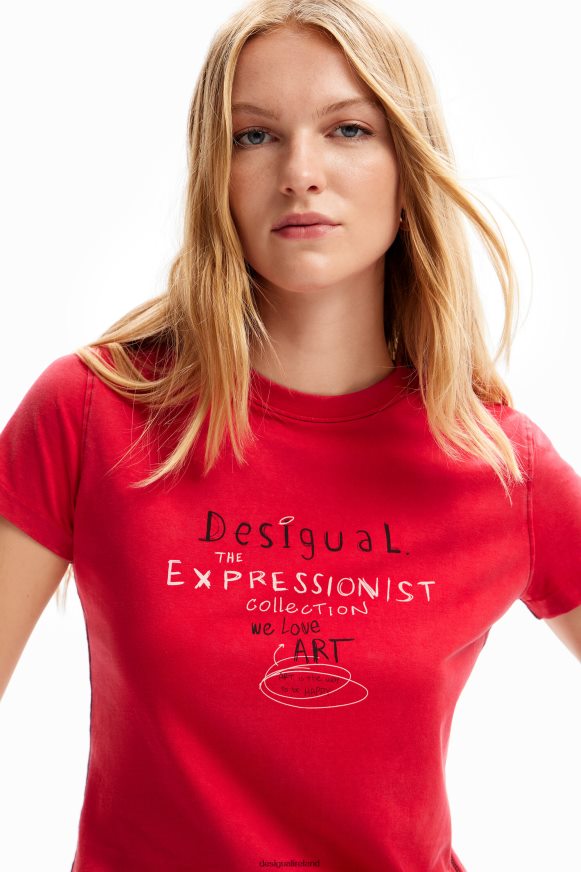 Desigual Women Slim message T-shirt Clothing PFVZ0B116