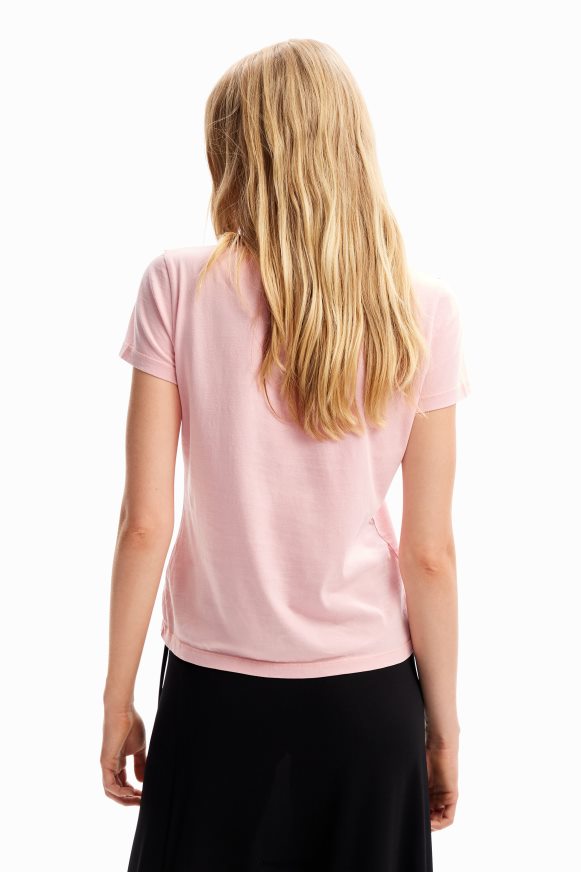 Desigual Women Slim rhinestone T-shirt Clothing PFVZ0B117