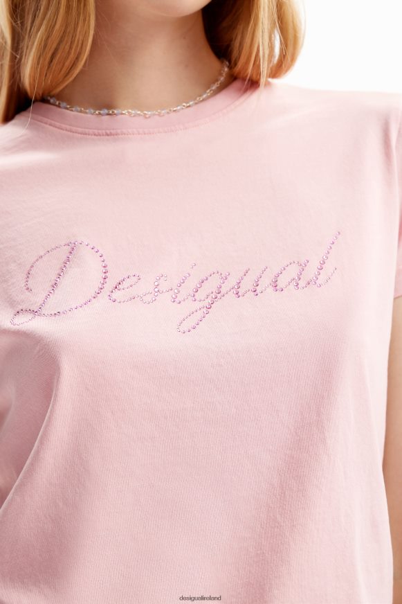 Desigual Women Slim rhinestone T-shirt Clothing PFVZ0B117