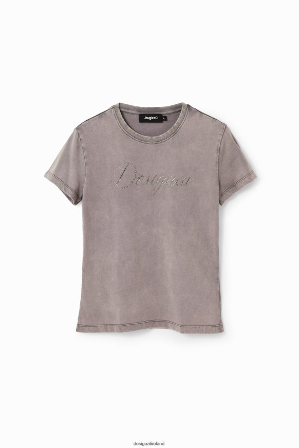 Desigual Women Slim rhinestone T-shirt Clothing PFVZ0B118