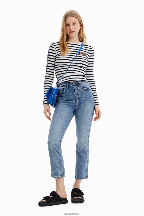 Desigual Women Striped T-shirt Clothing PFVZ0B947